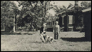 William Kincaid (right) at Hatton Grange, 1940's