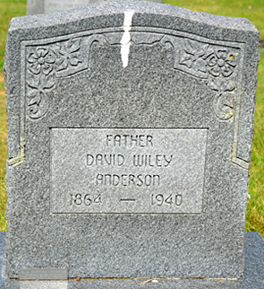 David Wiley Anderson Gravestone, Scottsville Cemetery