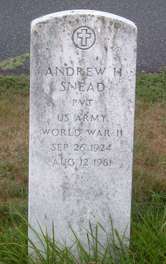 Andrew Harrison Snead Gravestone, Scottsville Cemetery