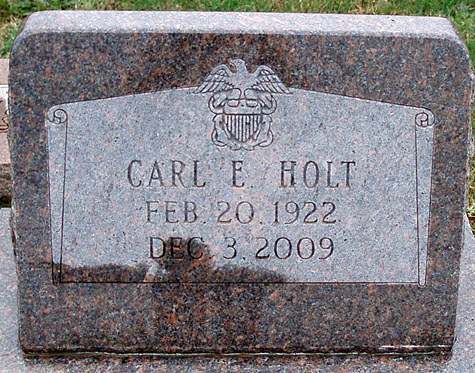 Carl Ellis Holt Gravestone, Scottsville Cemetery