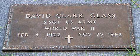 David Clark Glass Gravestone, Scottsville Cemetery