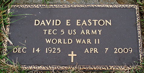 David Emmett Easton Gravestone, Scottsville Cemetery
