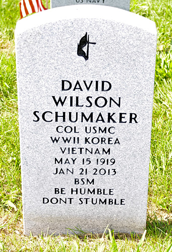 David Wilson Schumaker Gravestone, Quantico National Cemetery