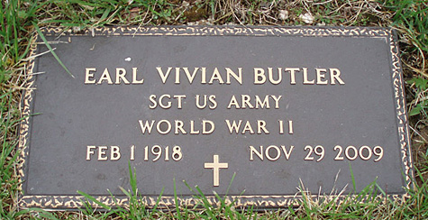 Earl Vivian Butler Gravestone, Scottsville Cemetery