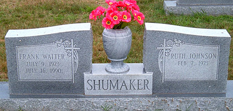 Frank Walter Shumaker Gravestone, Scottsville Cemetery