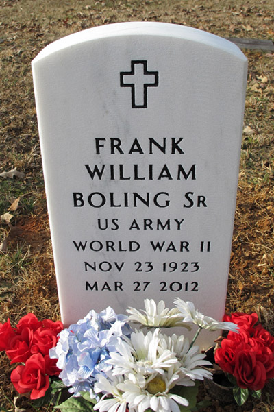Frank William Boling, Sr. Gravestone, New Green Mountain Baptist Church Cemetery  