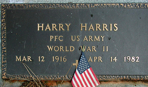 Harry Harris Gravestone, New Green Mountain Baptist Church Cenmetery