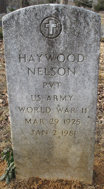 Haywood Nelson, Jr., Gravestone, New Green Mountain Baptist Church Cenmetery