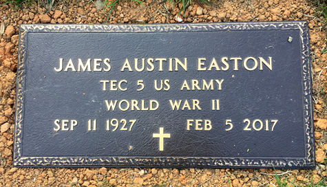 James Austin Easton Gravestone, Alberene Cemetery