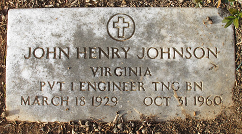 John Henry Johnson Gravestone, New Green Mountain Baptist Church Cenmetery