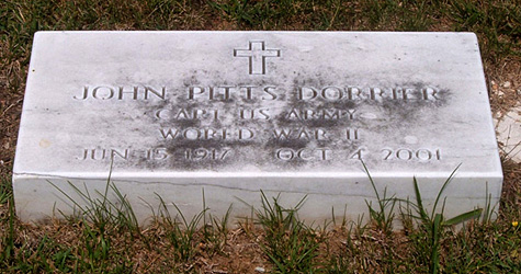 John Pitts Dorrier Gravestone, Scottsville Cemetery