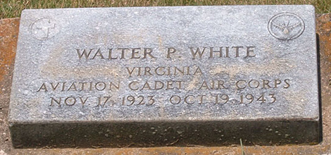 Walter Pleasants White Gravestone, Scottsville Cemetery