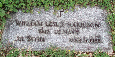 Willliam Leslie Harrison Gravestone, Scottsville Cemetery