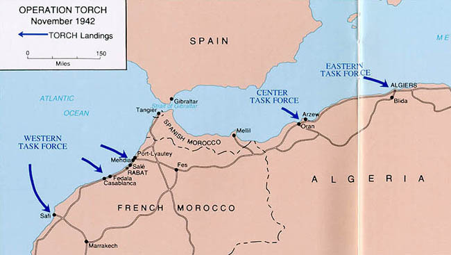 Map of North Africa, 1942