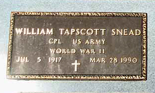 William Tapscott Snead Gravestone, Fork Union Cemetery