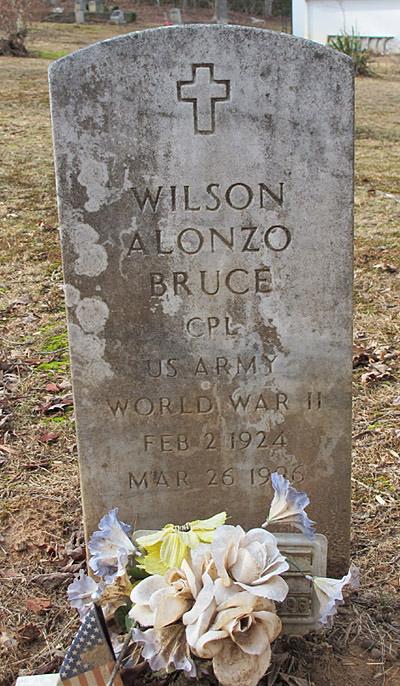 Wilson Alonzo Bruce Gravestone, Chestnut Grove Baptist Church, Esmont, VA