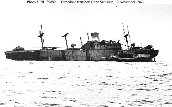 SS Cape San Juan, 11 November 1943