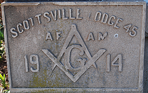 Scottsville Masonic Lodge 45 Cornerstone, 1914