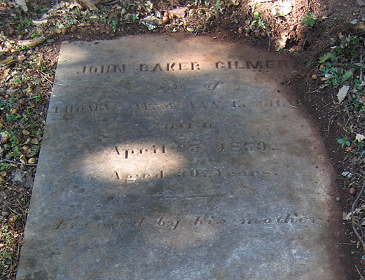 John Baker Gilmer Gravestone