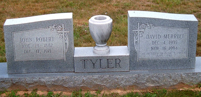 David Merriet Tyler and John Robert Tyler Gravestone