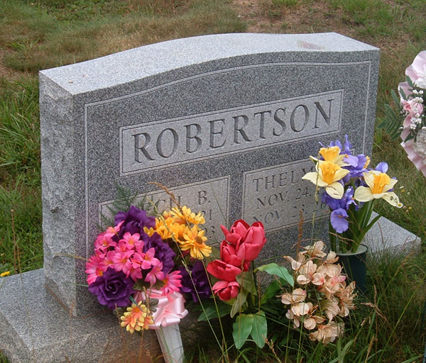 Cecil B. Robertson and Thelma R. Robertson Gravestone