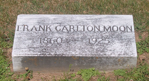 Frank Carlton Moon Gravestone