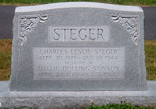 Charles Leslie Steger and Hallie Dolling Stinson Steger