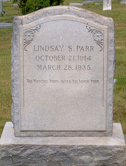 Lindsay S. Parr Gravestone