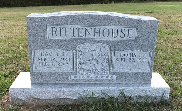 David Roger Rittenhouse and Doris L. Rittenhouse Gravestone