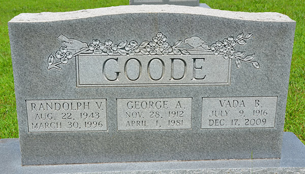 Randolph V., George A., and Vada B. Goode 