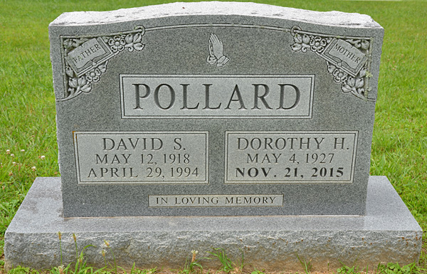 David S. Pollard and Dorothy H. Pollard Gravestone