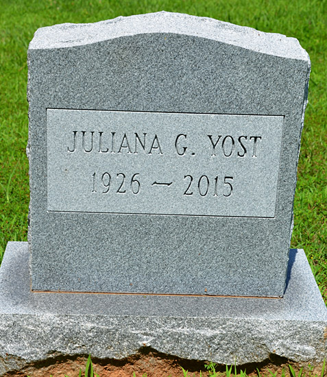 Juliana G. Yost Gravestone