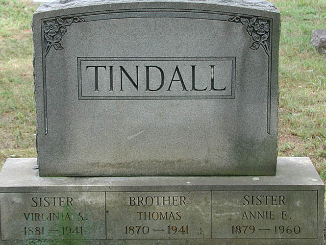 Annie E. Tindall, Thomas Tindall, and Virginia S. Tindall, Centenary United Methodist Church
