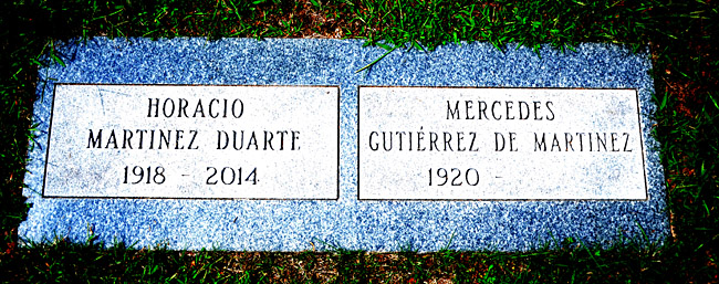 Duarte Horacio Martinez and Mercedes Gutierrez Martinez, St. George Catholic Church Cemetery