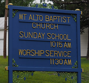 Mt. Alto Baptist Church Sign