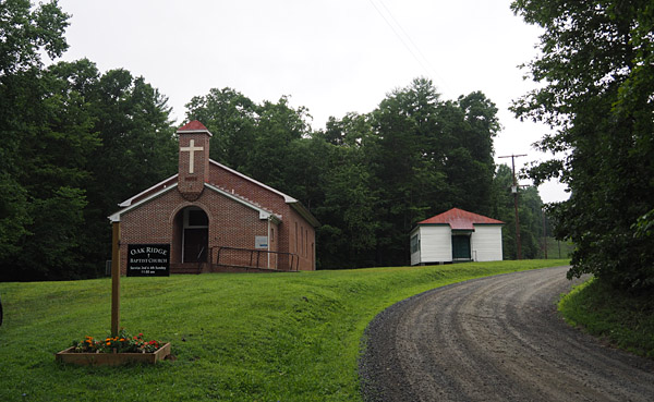 Oak Ridge Baptist Church (L) and Oak Ridge School (R)