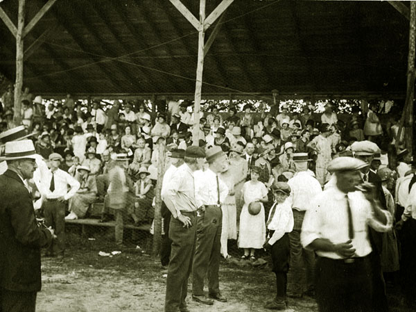 Scottsville's grandstand, ca. 1917
