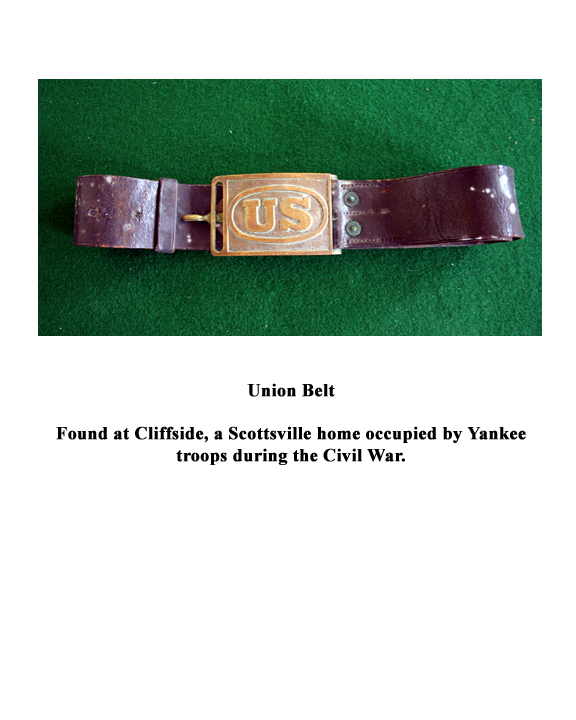 A Union Soldier's Leather Belt, Left at Cliffside in Scottsville