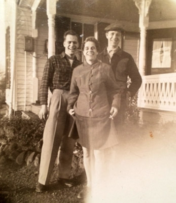 (L to R) Hiram Cook, Rena Cook, and William Cook, 1951