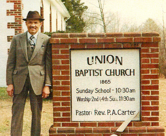Eugene Allen at Union Baptist Church, Scottsville, VA