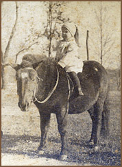 Katherine Elizabeth Pitts Riding 'Shepherd' at Belle Haven, 1911