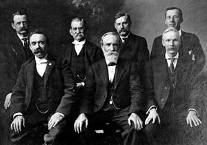 Scottsville Town Council, 1909. Jackson Beal is in back row, second from right.