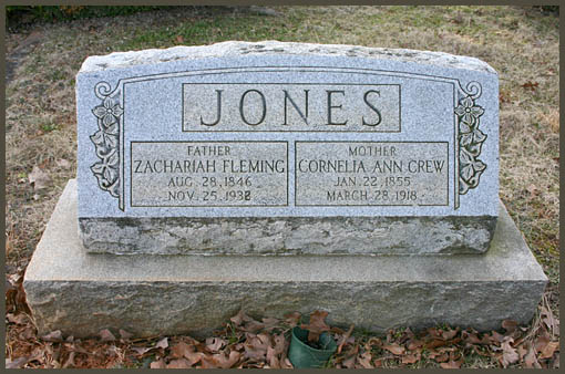 Gravestone of Zachariah and Cornelia Jones, 2005