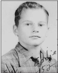 Eddie Adcock as a young schoolboy