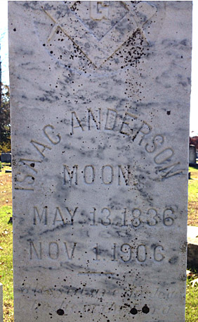 Gravestone of  Isaac Anderson Moon, Crewe Cemetery, VA