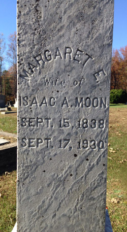 Margaret Elizabeth Moon Gravestone, Crewe, VA