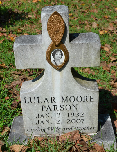 Lular Moore Parson Gravestone, Mt. Pleasant Baptist Church, Keene, VA