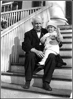 Thomas S. Martin with his niece, Judy Ralston at his Montesano home in Charlottesville, VA, ca 1910