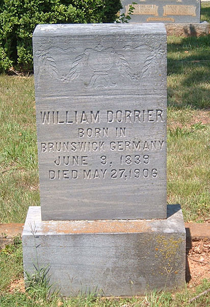 William Dorrier Gravestone, Scottsville Cemetery