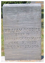 William Dorrier Gravestone, Scottsville Cemetery